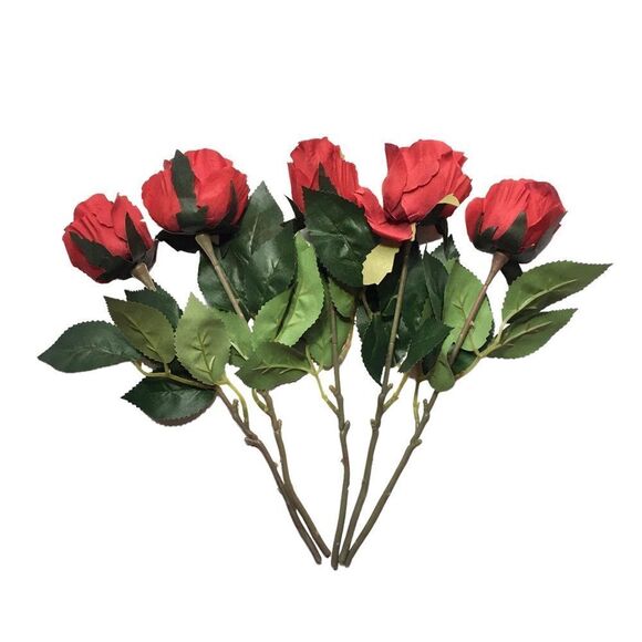 🔃Artificial Red Roses - Picture 1 of 4